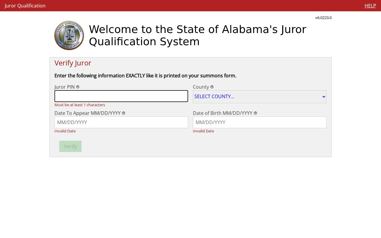Dale County court dockets Alabama juror registration portal
