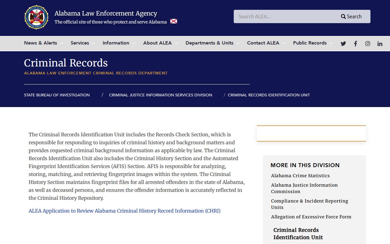 Dale County criminal court records ALEA criminal records source
