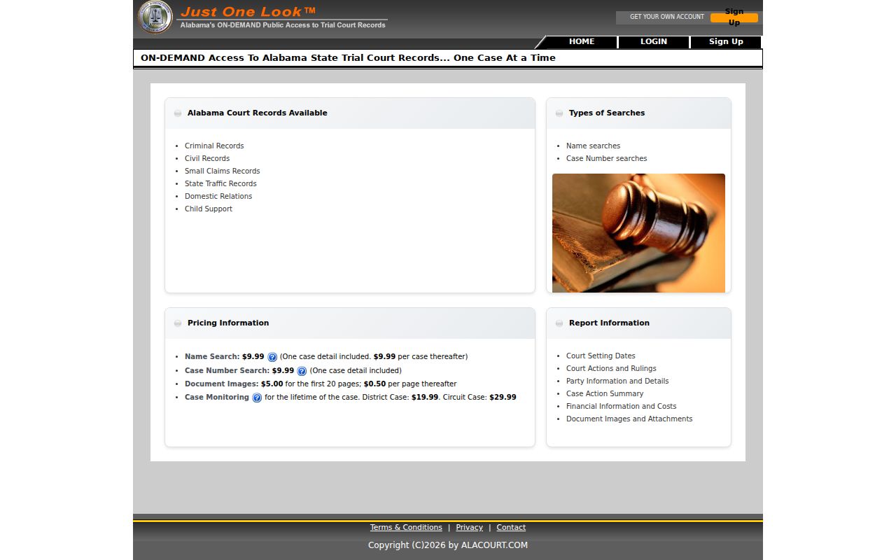 Dale County court records Alacourt Access public lookup portal