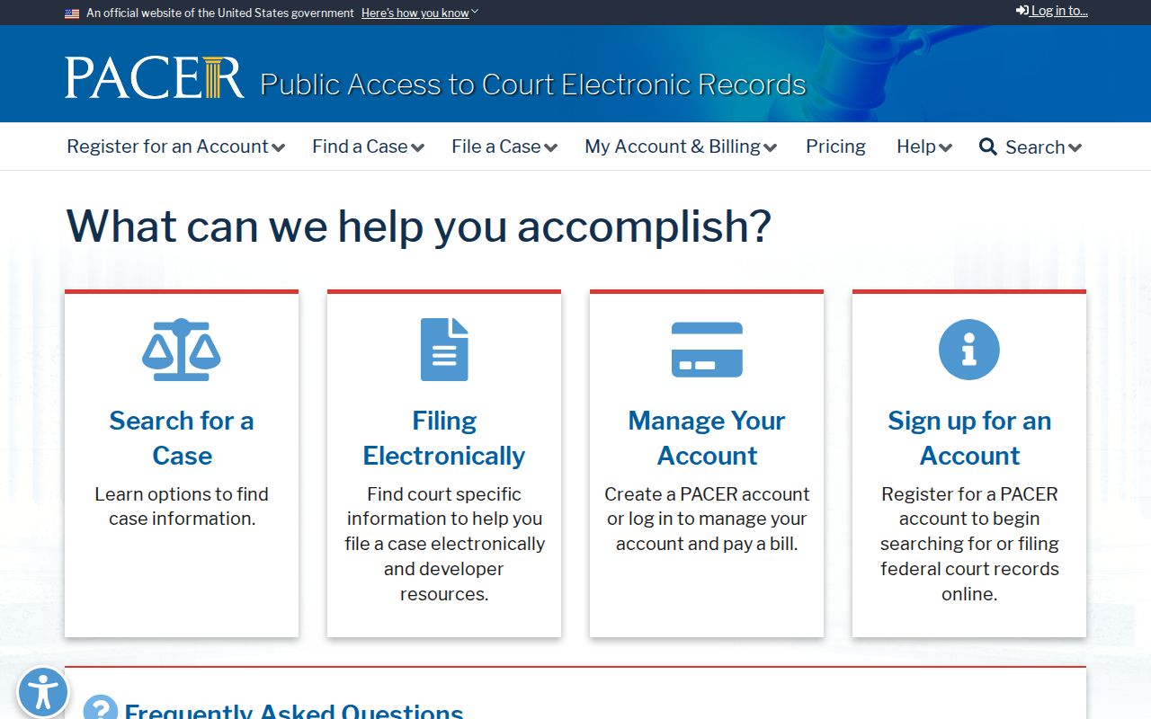Dale County federal court records PACER access portal