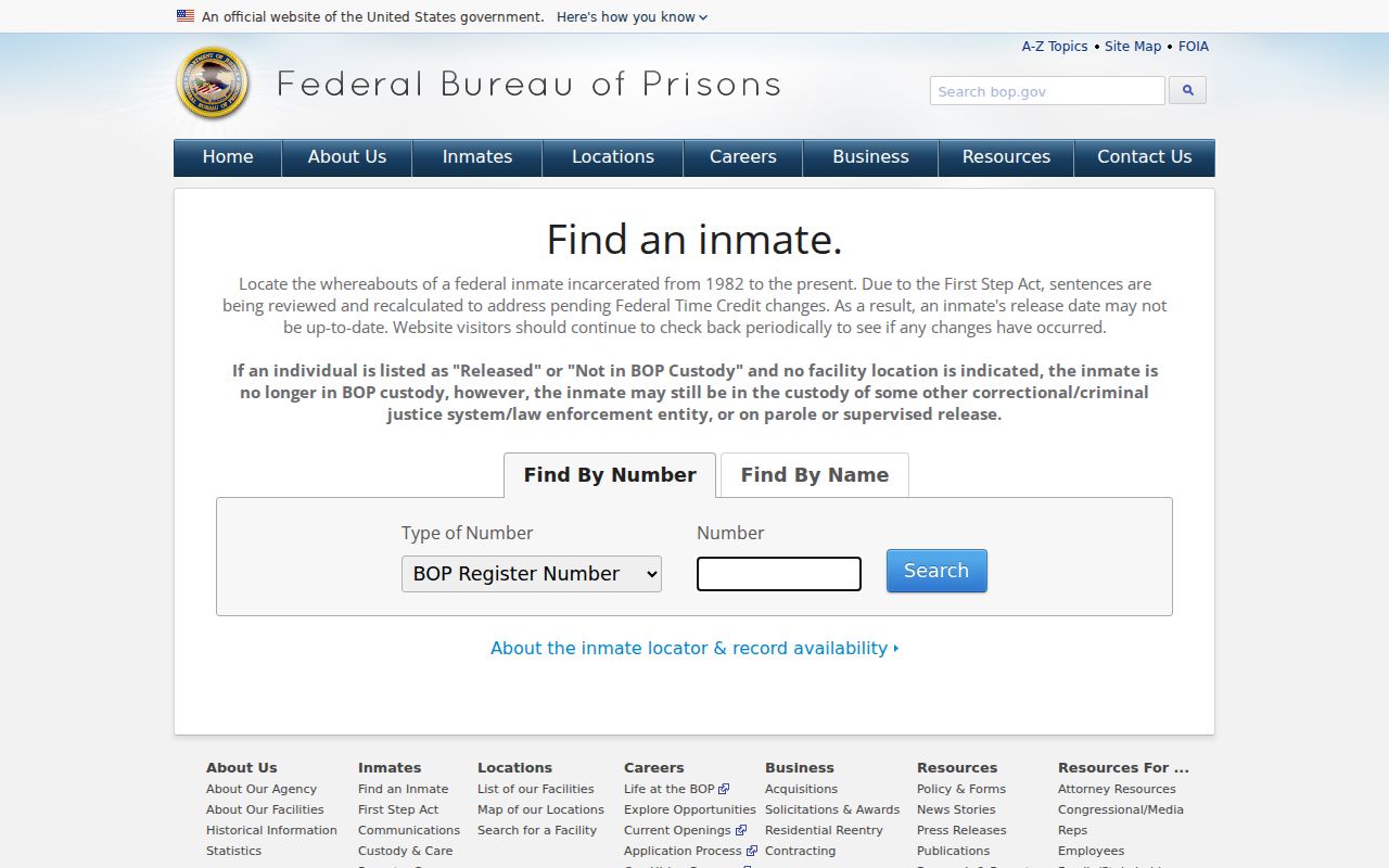 Dale County inmate records federal Bureau of Prisons locator