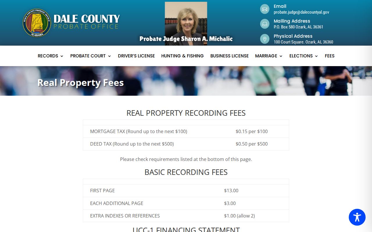 Dale County warrant records and Probate Office record access context